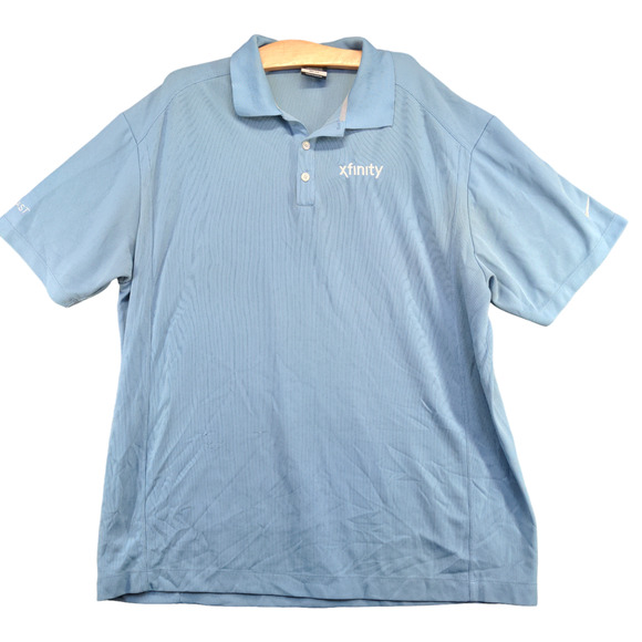Nike Dri-Fit Men's Xfinity Golf Polo Shirt Blue 2XL Short Sleeve Polyester - Picture 1 of 14